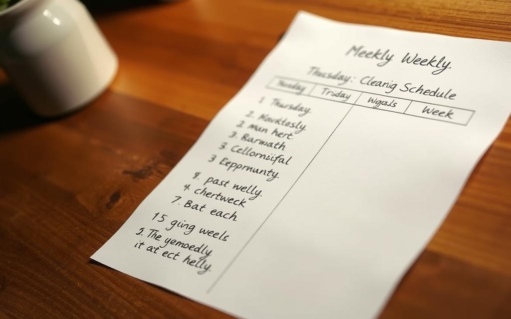 Weekly Cleaning Schedule
