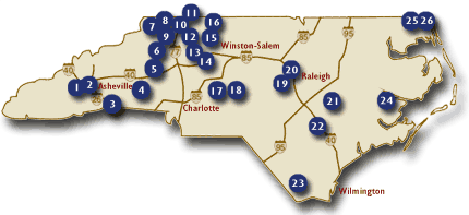 Other Interesting North Carolina Wine Related Sites Nc Wine Map Sm 