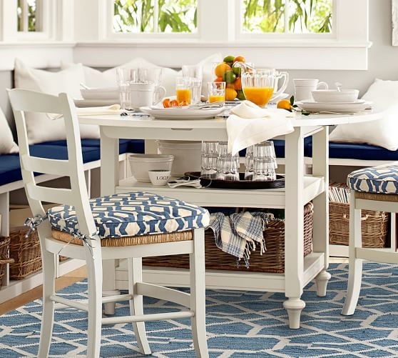 Farmhouse Reimagined Antique White Extendable Trestle ...