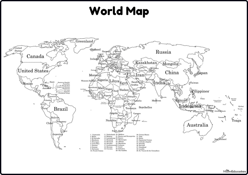 Free Printable World Maps With Names Free Printables Hub World Map 1024x724 