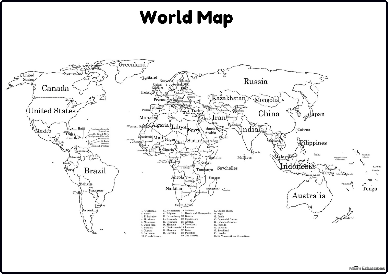 Printable World Atlas Maps World Map 