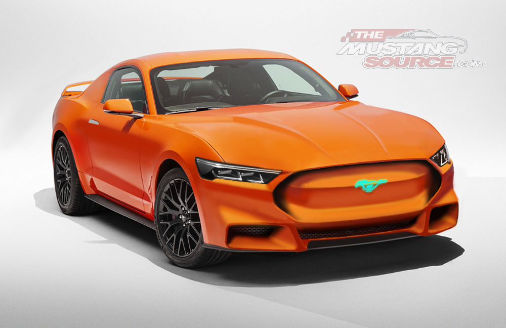 Mustang hybrid rendering rocks super slick solid grille