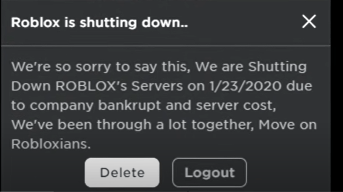 Is Roblox Shutting Down In 2024 2025 Screen Plays Mag Roblox Shutting Down Statement 