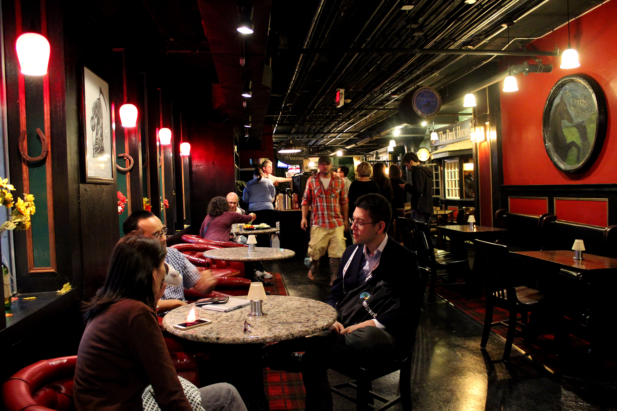 Coffee and beer in the tavern below the museum