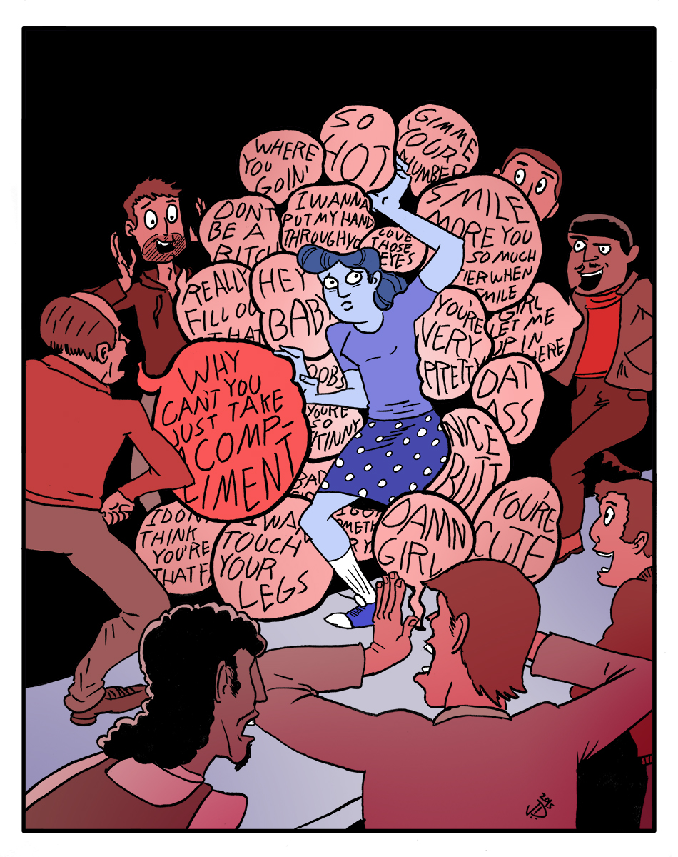 Illustration on street harassment