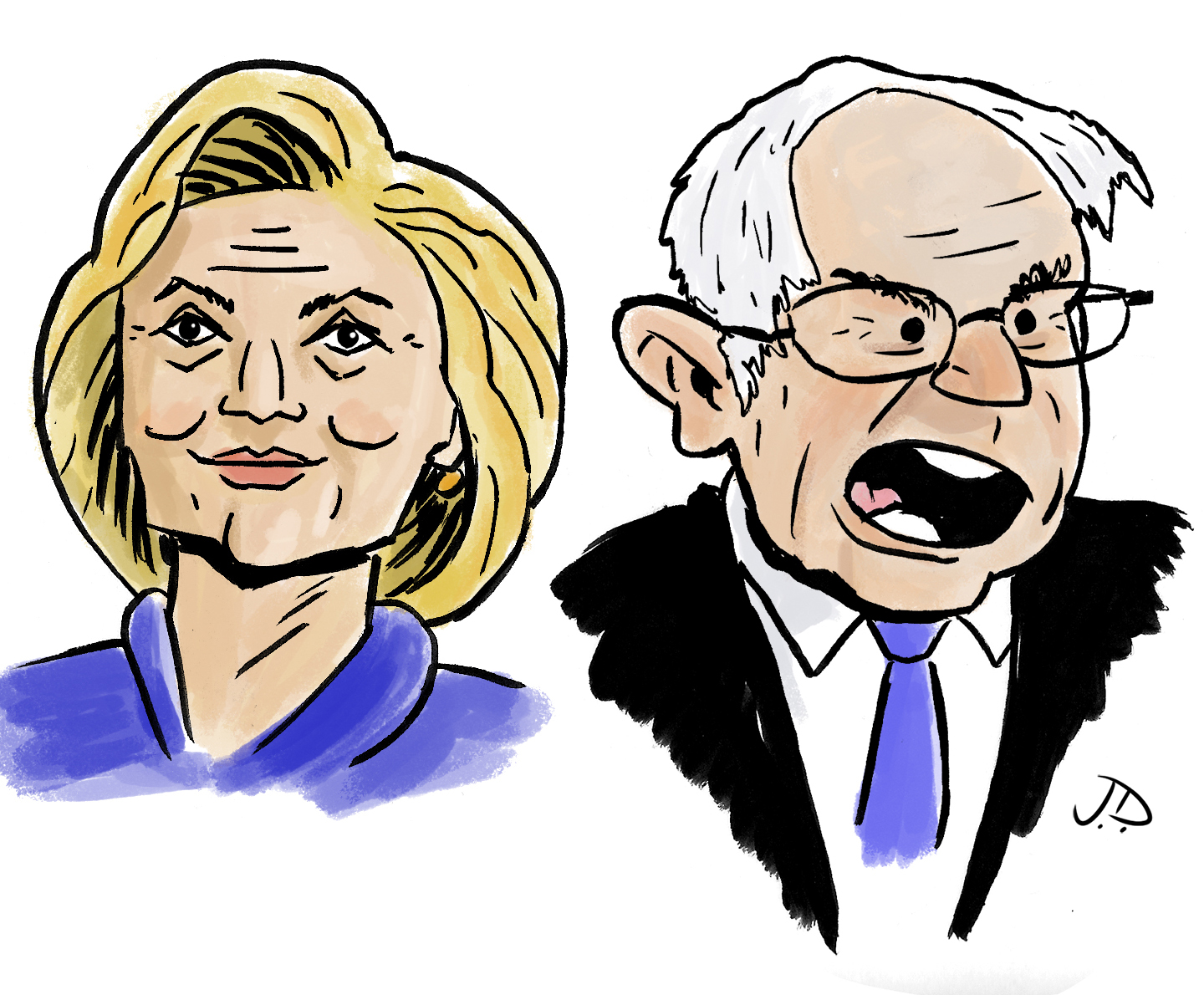 Clinton and Sanders