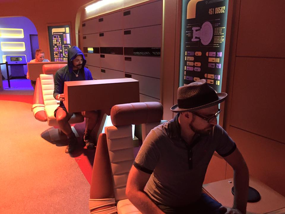 My crew valiantly trying to solve the Kobayashi Maru.