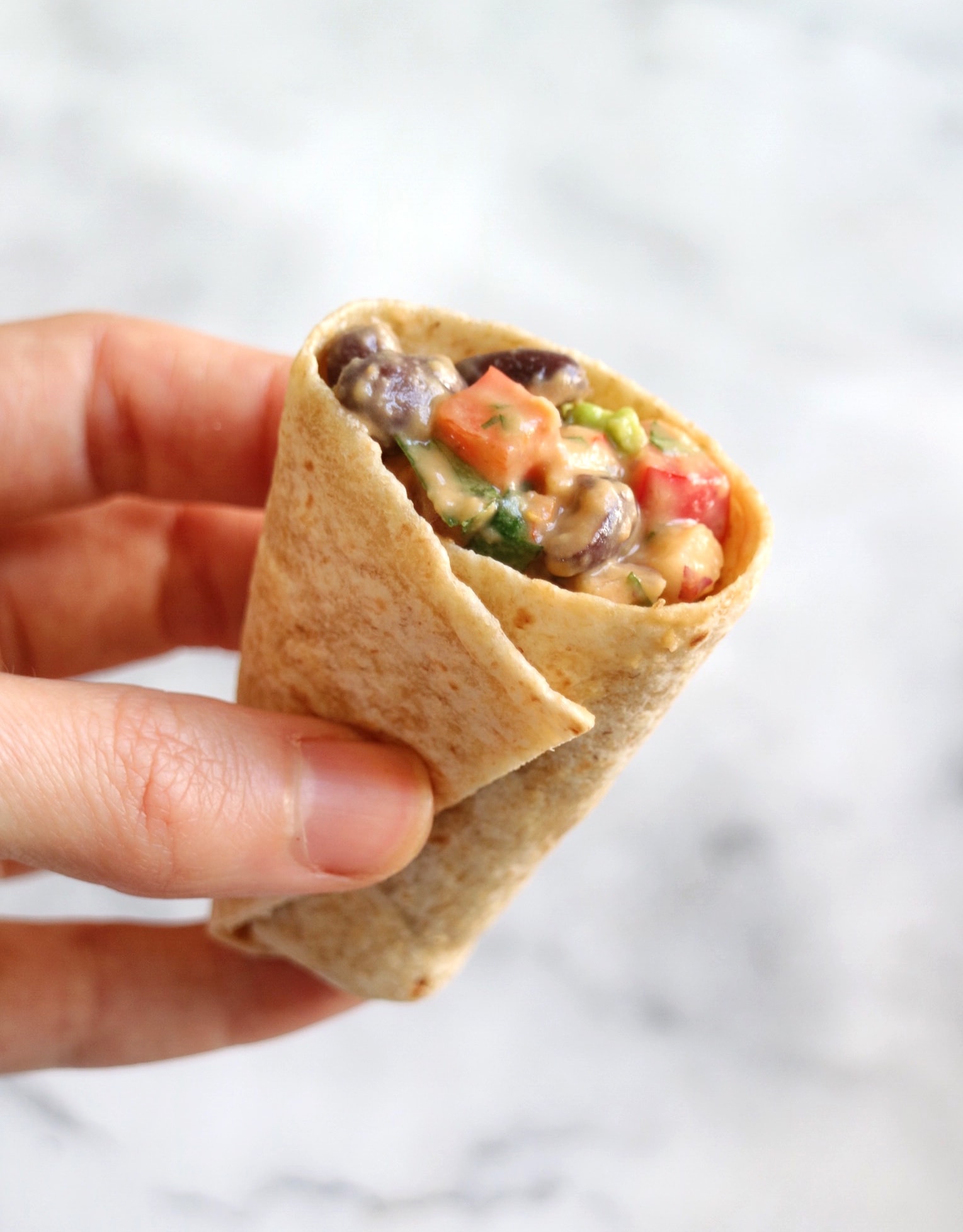 Mini Hummus Black Bean Burritos » The Nutrition Adventure