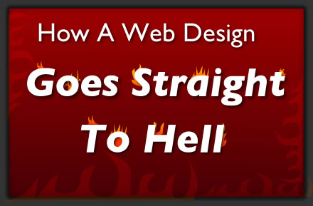 How a web design goes straight to hell