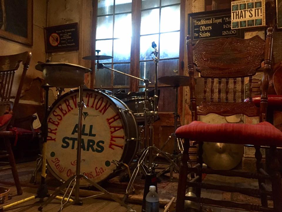 The Preservation Hall drum kit