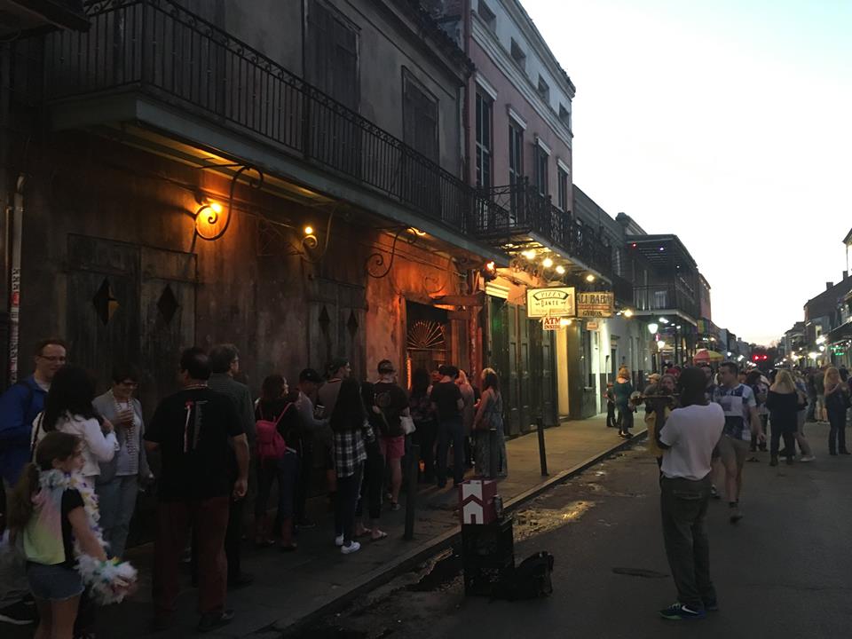The Preservation Hall at dusk