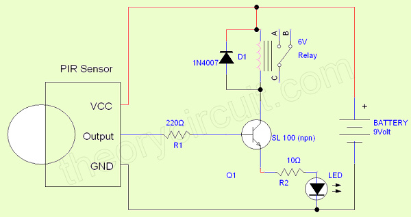 Circuit Diagram Of Pir Motion Sensor