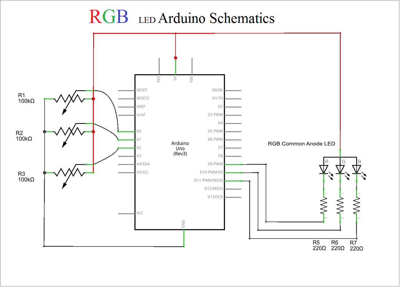 Arduino Led Wiring Diagram - Circuit Diagram