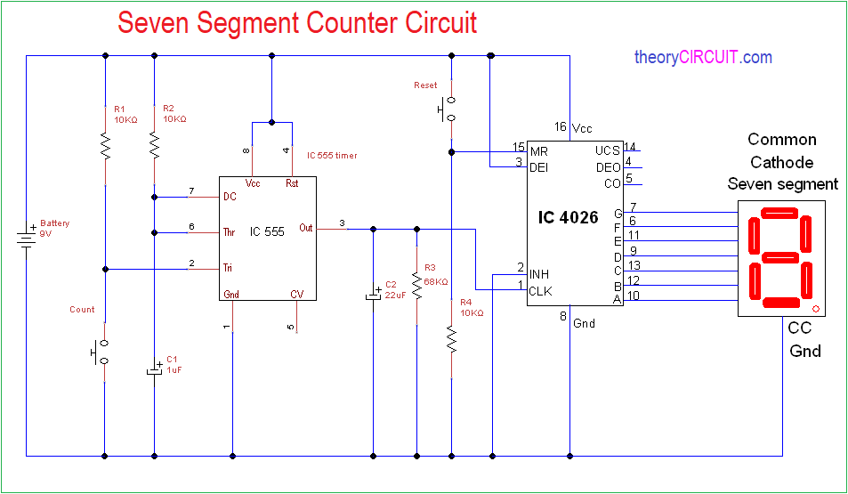 Schematic Diagram Of Seven Segment Display