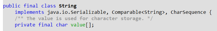 Array in String Class of Java