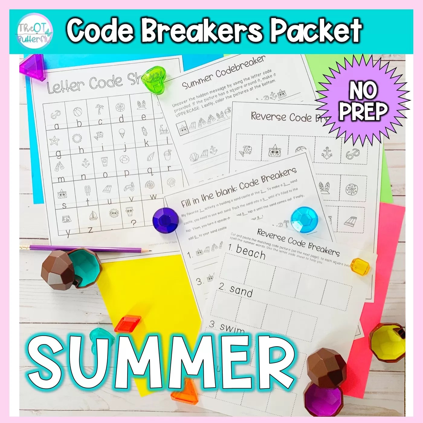 summer code breakers worksheets no prep for visual perception and handwriting the ot butterfly official website