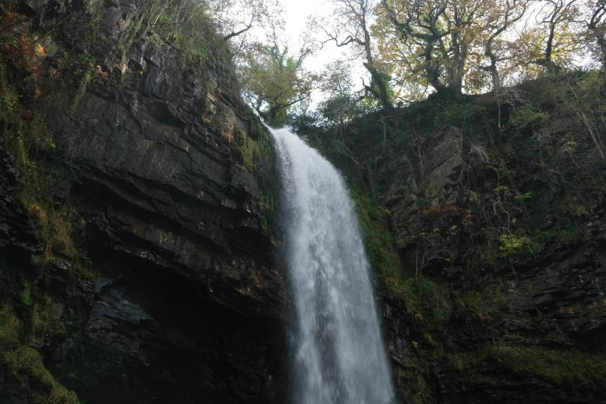 top of the Henrhyd falls