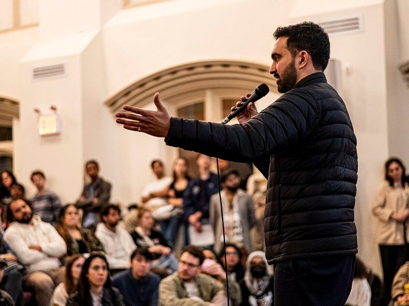 Zohran Mamdani Speaking at a DSA 101 Meeting at the Church of the Village in NYC.