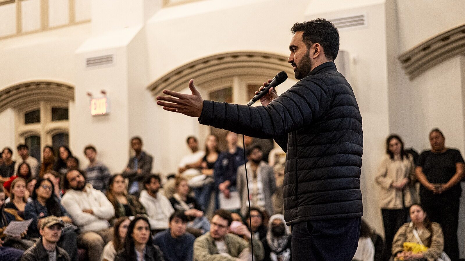 Zohran Mamdani Speaking at a DSA 101 Meeting at the Church of the Village in NYC.