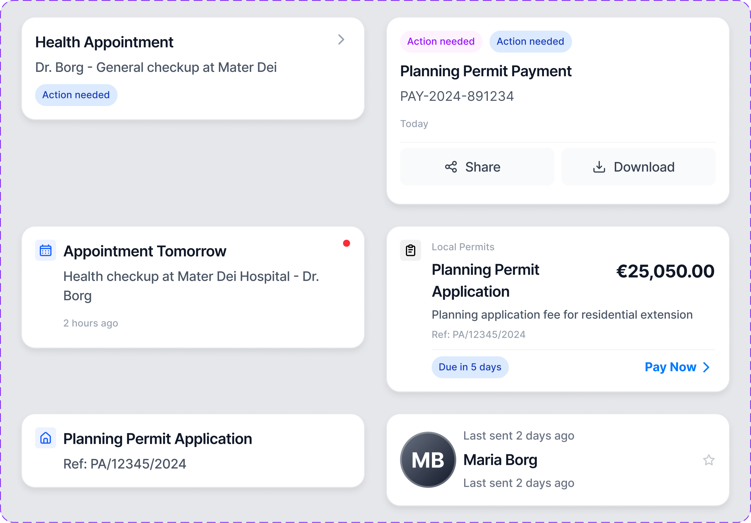 Service Card component