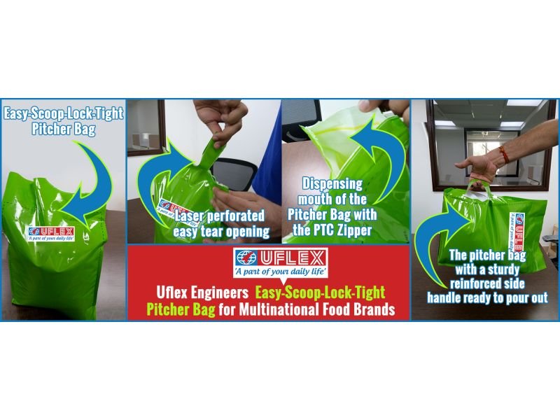 Uflex engineers easy-scoop-lock-tight pitcher bag for multinational food brands