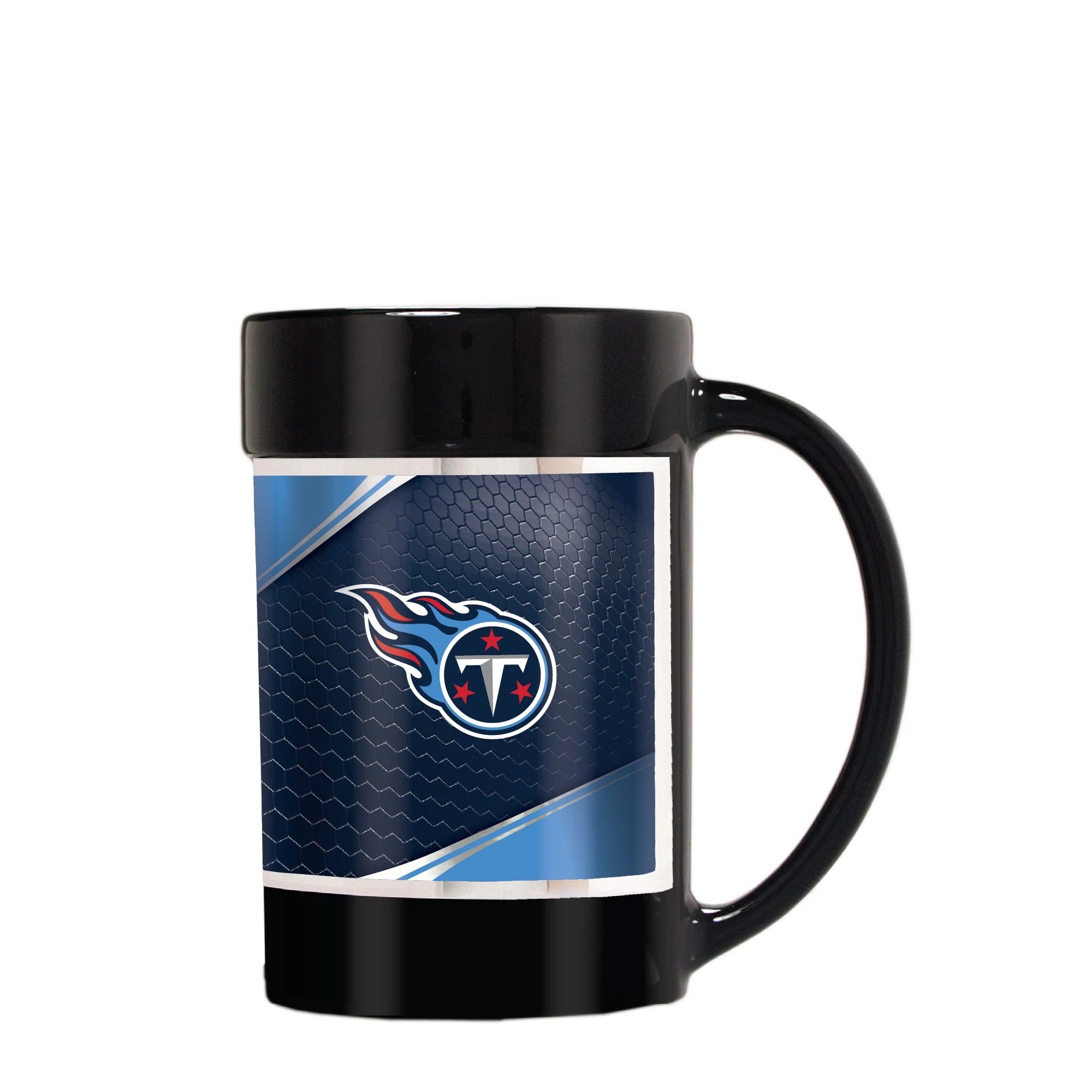 Tennessee Titans 15 oz. Black Ceramic Mug with Metallic Graphics