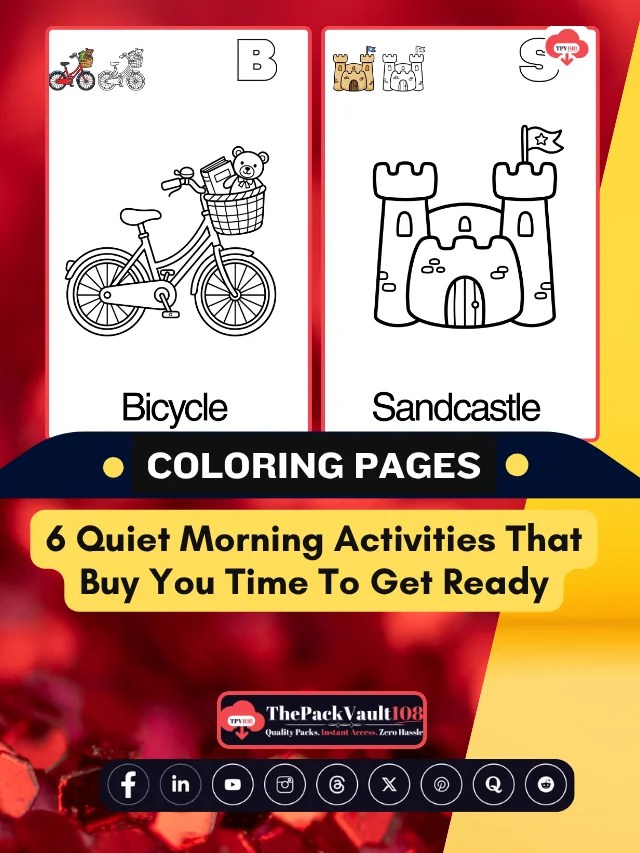 End of summer fun coloring activities preview for morning routine kids activities