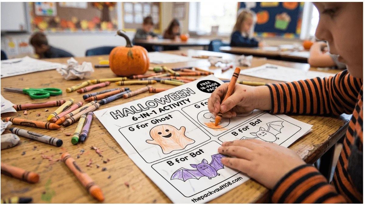 Halloween Coloring Pages That Double as Classroom-Ready Alphabet Practice (Free 18-Page PDF)