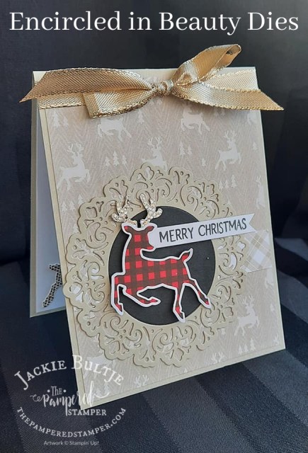 Parcels in the Post card with Encircled in Beauty dies and Peaceful Deer paper