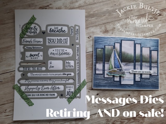 Messages dies and Many Happenings Card with New Horizons paper