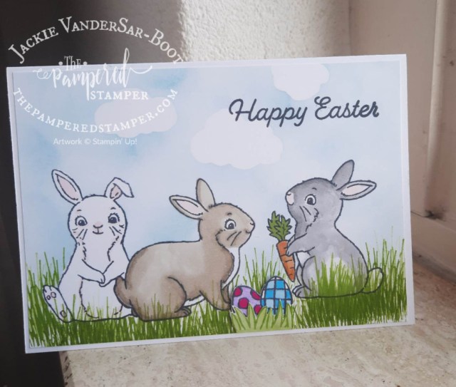 Easter Bunny card with masking technique