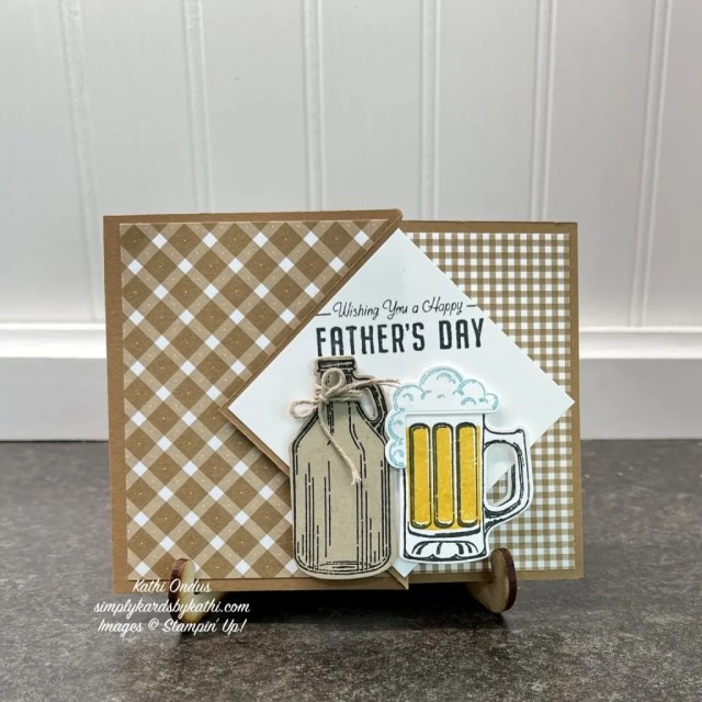 Brewed for You fun fold card by Kathi Ondus