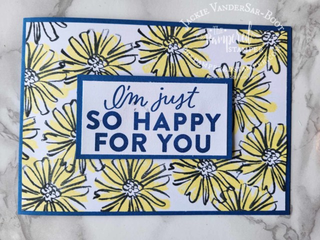 Simple Stamped backgrounds using the flower image from Color & Contour stamp set; all supplies Stampin'Up!