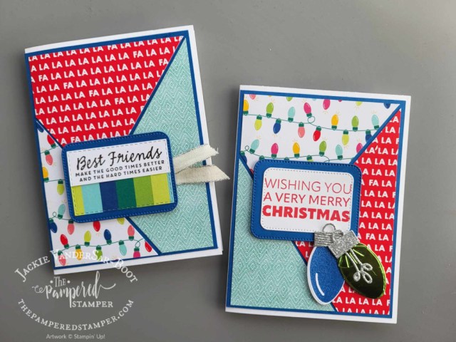 Diagonal Stack and Shuffle technique with Merry Bold & Bright paper.