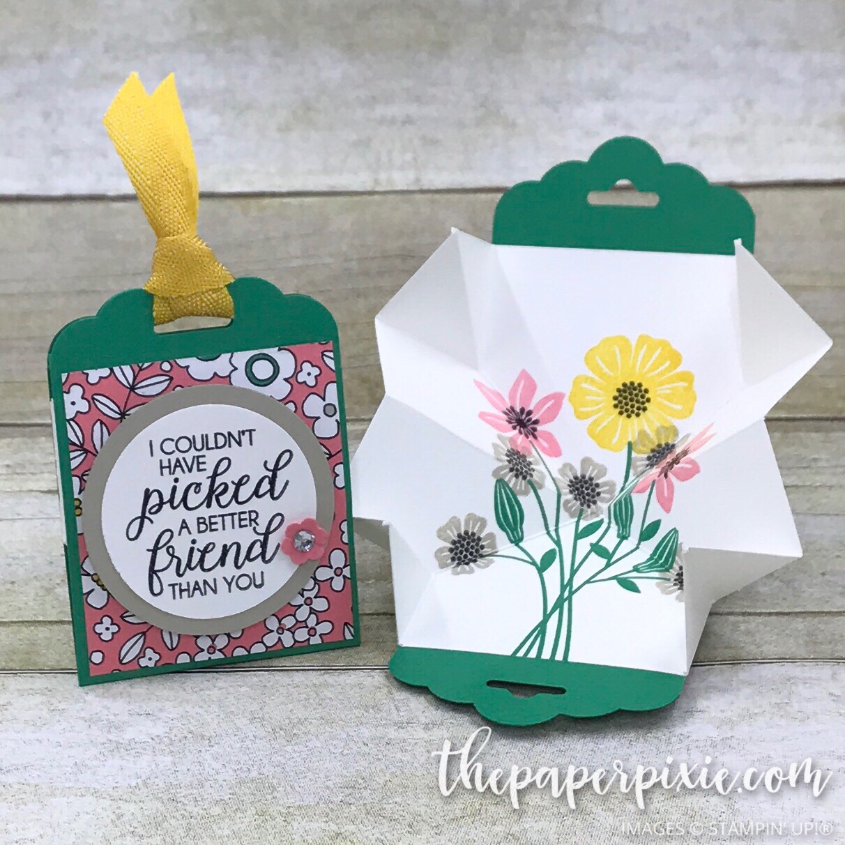 Mini Explosion Tag Card with Facebook Live Video Tutorial - The Paper Pixie