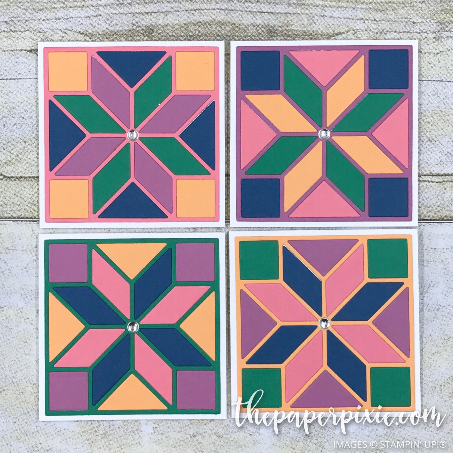 Quilt Builder Set of Mini Cards with Facebook Live Video Tutorial ...