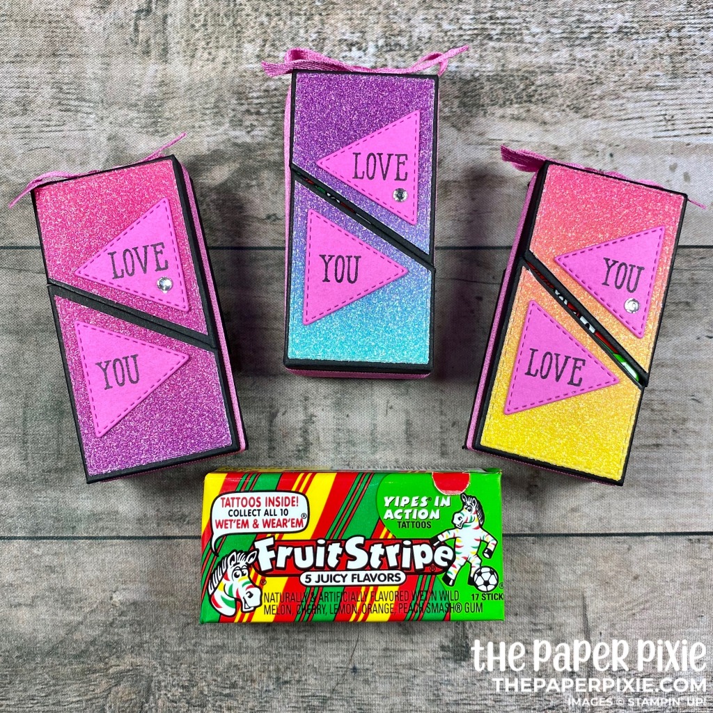 Craft project for pack of gum with a loving sentiment