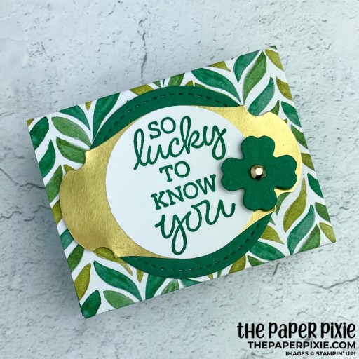This is a handmade Andes Mints Shadow Box craft project created by the Paper Pixie using Stampin' Up! supplies.