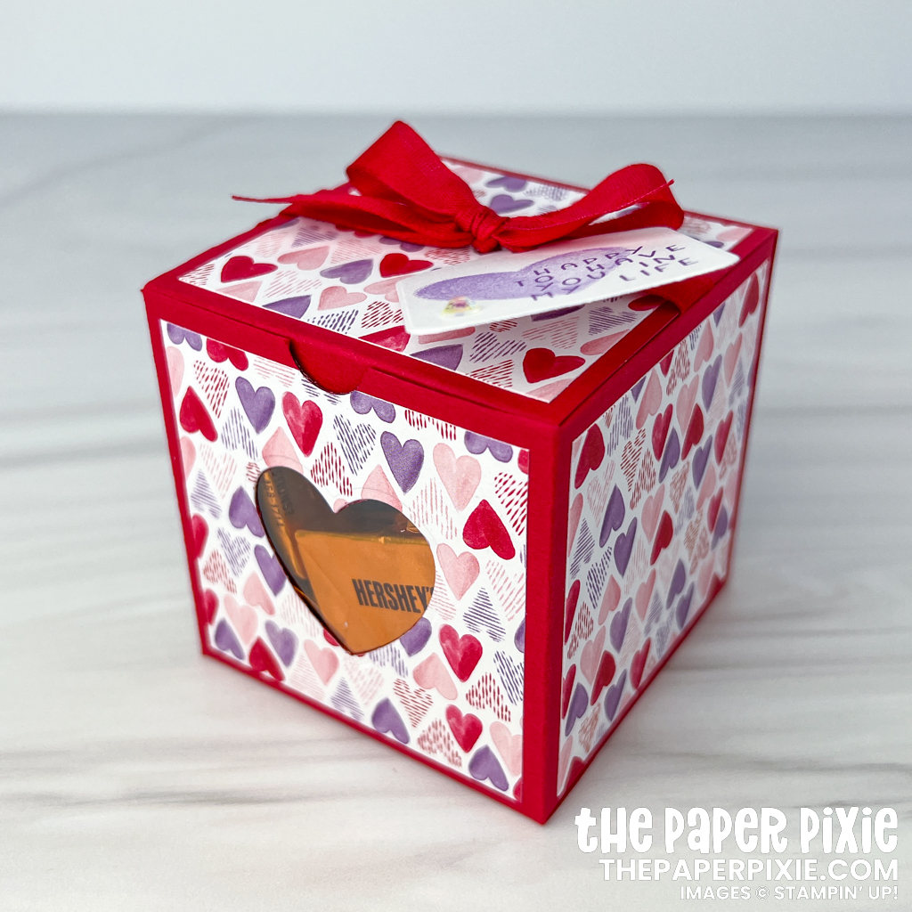 This is a Gift Box made with the Sweet Talk Stampin' Up! Suite and the sentiment says Happy to Have You in My Life