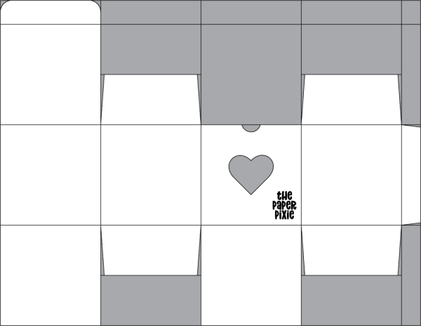 This is a template for a gift box made with the Sweet Talk Stampin' Up! Suite
