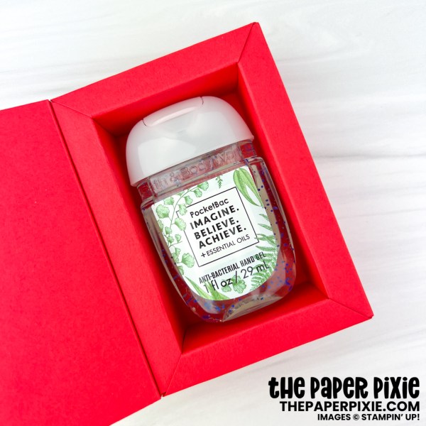 This is a PocketBac Shadow Box with a book cover made with the Flowering Tulips Stampin' Up! stamp set and Flowering Fields Designer Series Paper and the sentiment says Thank You You are So Thoughtful