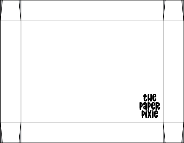 This is a template for a gift card shadow box lid