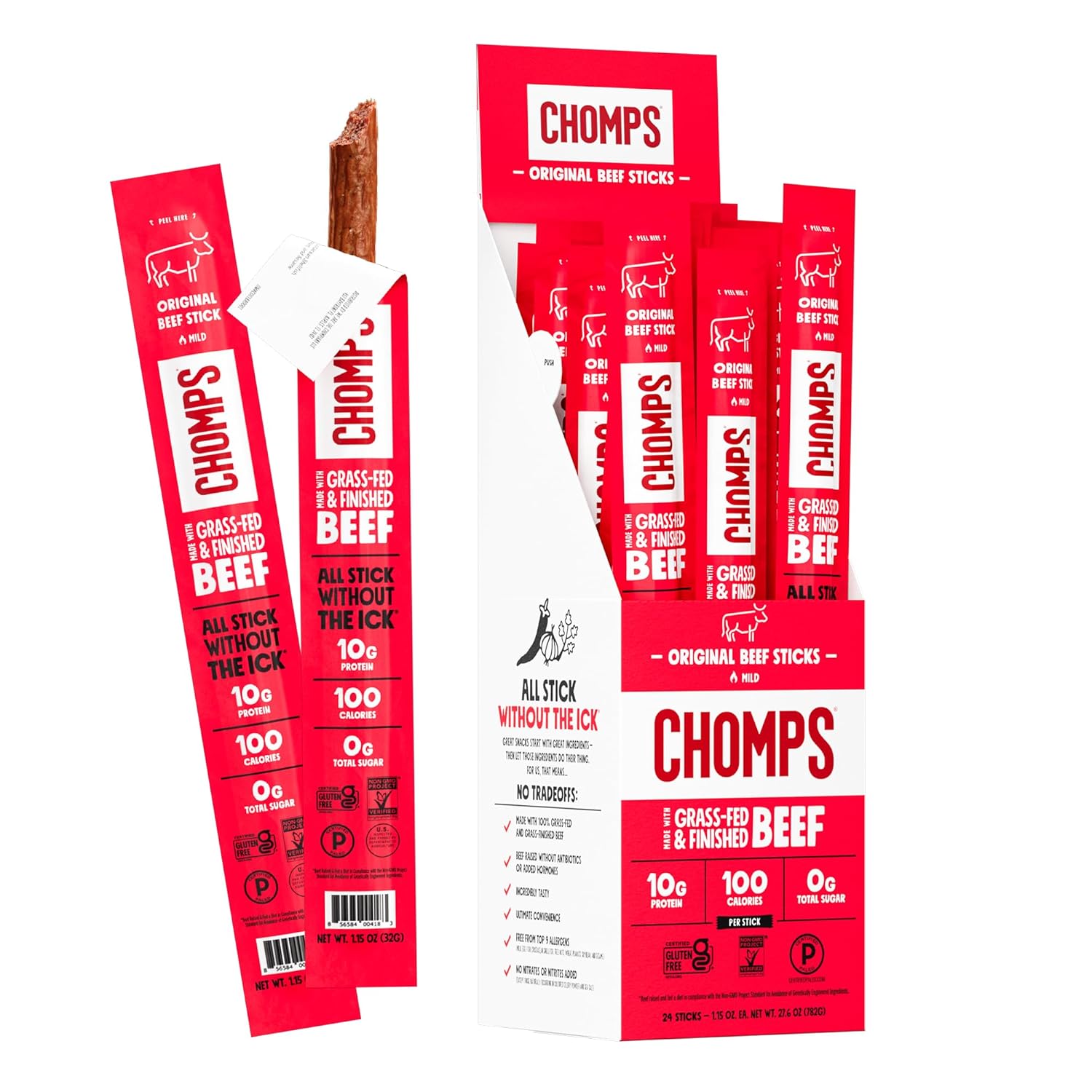 CHOMPS Grass Fed Beef Sticks
