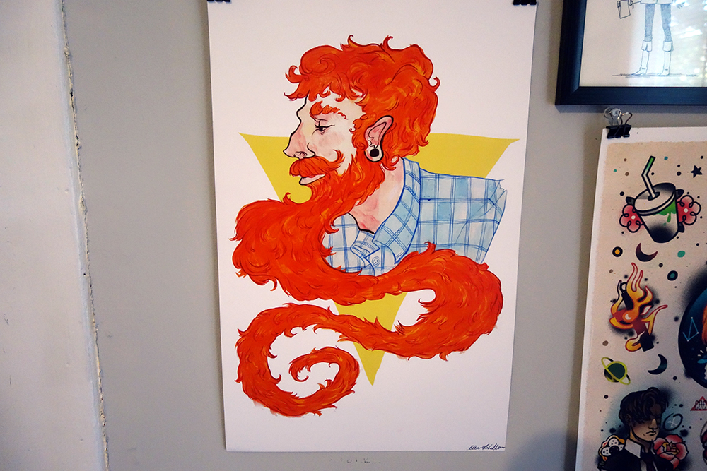 North Carolina friend and illustrator Alice Holleman did this one. It's not of me despite the red beard!