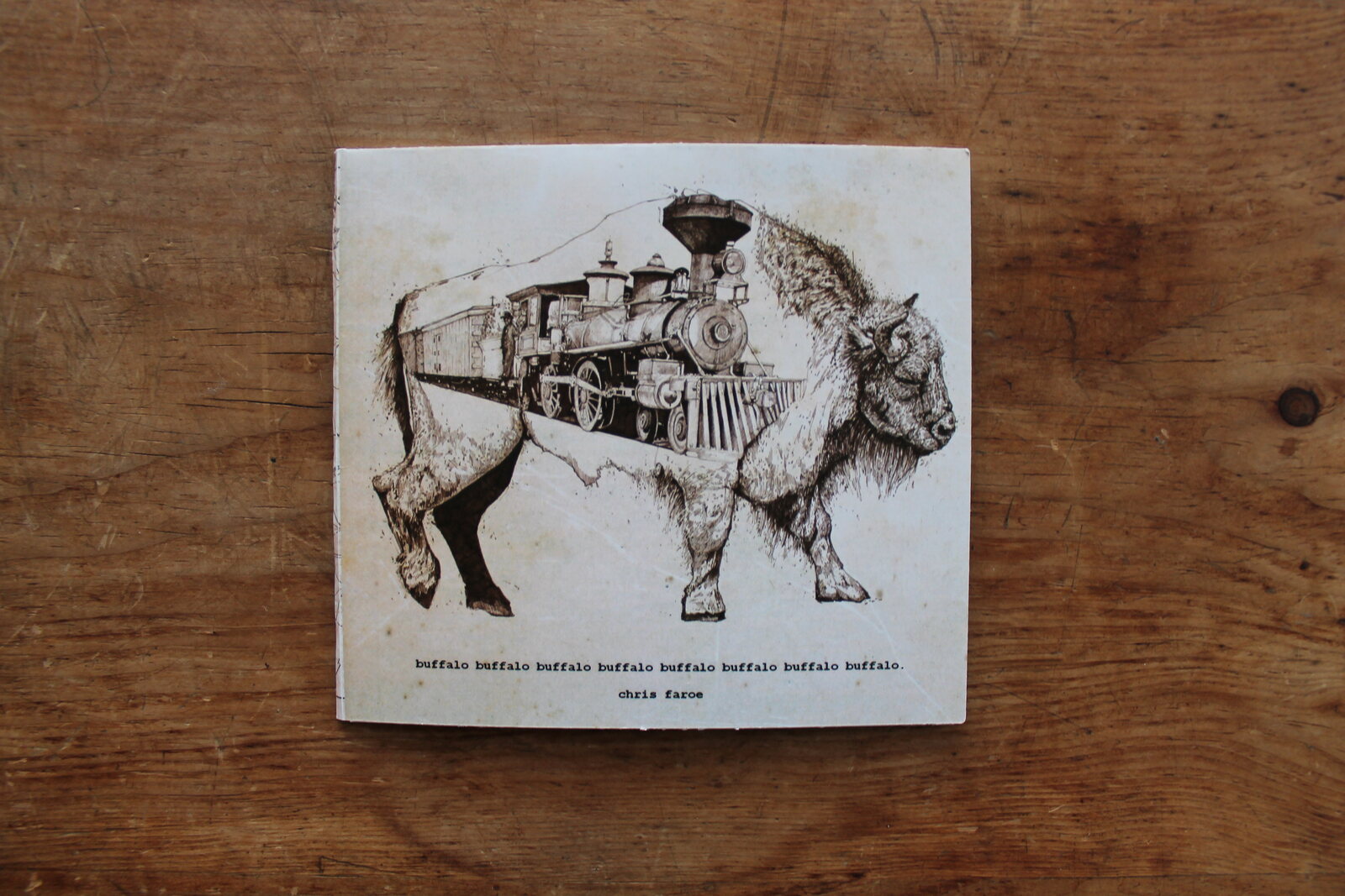 Buffalo illustration on Chris Faroe's album art