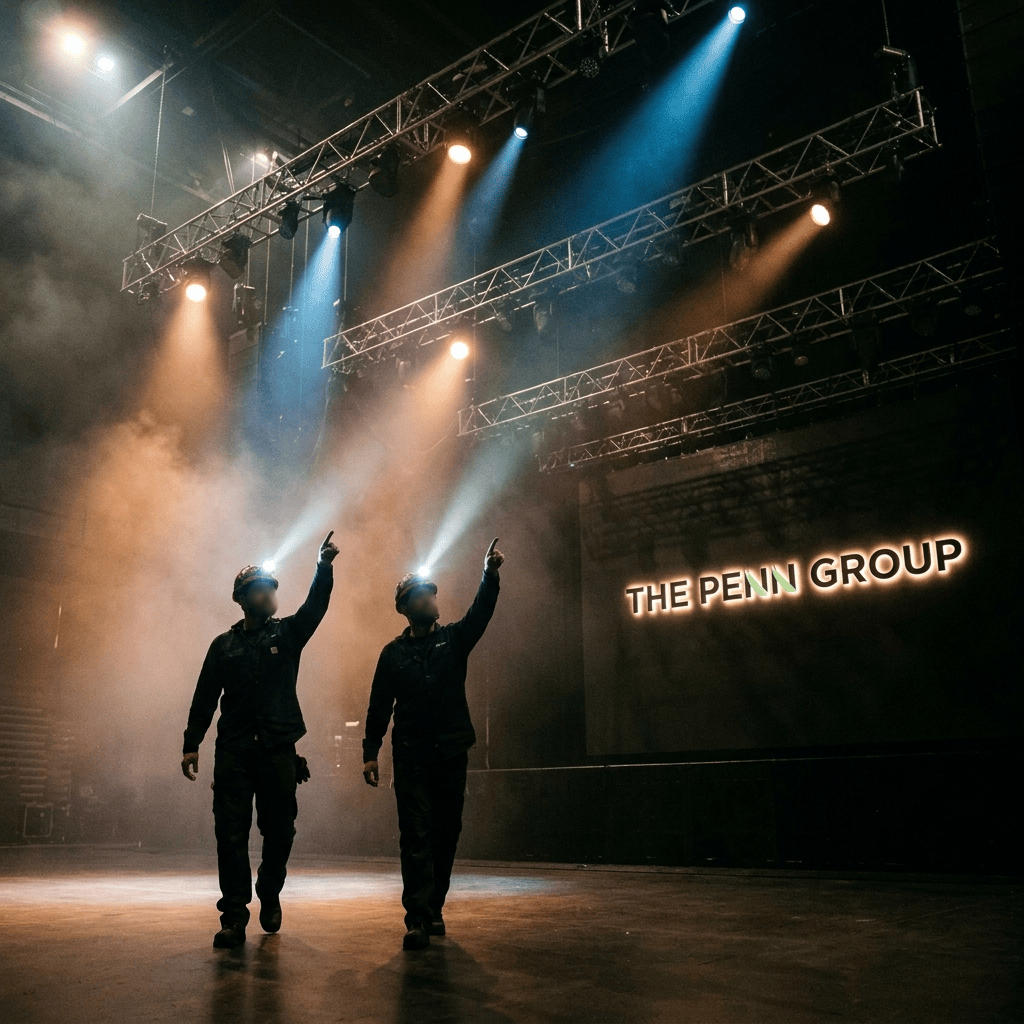 Professional lighting rentals by The Penn Group