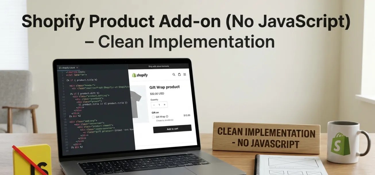 Shopify Product Add-ons Without JavaScript