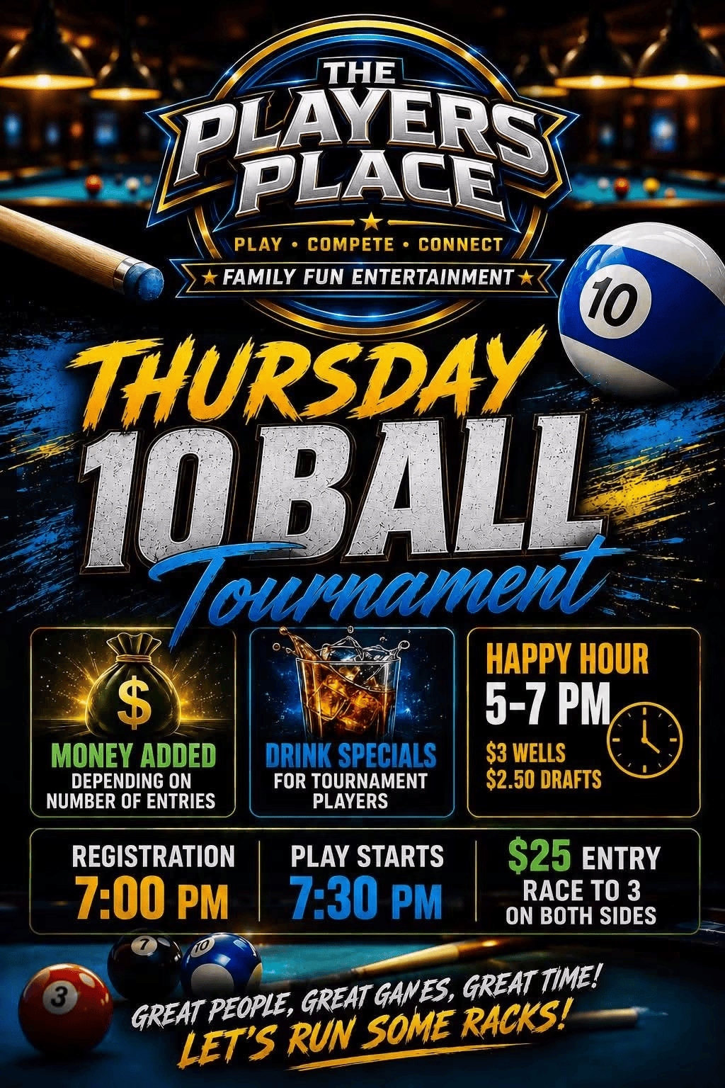 Read more about the article Weekly Thursday Night 10 Ball!