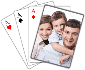 With many years of experience, the ace card company is your number one choice for the printing of card games, board games, party games, and kickstarter projects. The Playing Card Factory Custom Photo Playing Cards