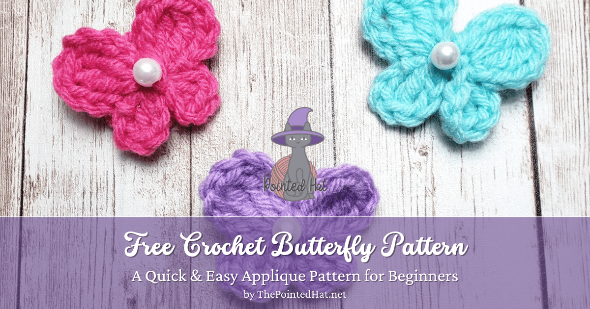 FREE Crochet Pattern: Springtime Butterfly Applique